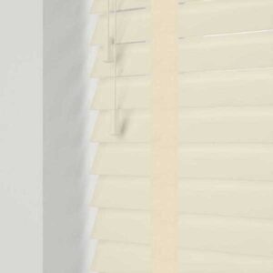 Cream Sunwood Venetian Gloss 50mm Slat Size - Herringbone Tapes
