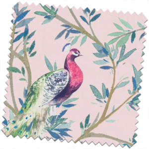 Bill-Beaumont-Sunset-Peacock-Blush-fabric-for-made-to-measure-Roman-Blinds