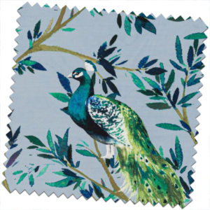 Bill-Beaumont-Sunset-Peacock-Monsoon-fabric-for-made-to-measure-Roman-Blinds