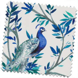 Bill-Beaumont-Sunset-Peacock-Ocean-fabric-for-made-to-measure-Roman-Blinds