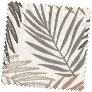 Bill-Beaumont-Tropical-Saona-Taupe-fabric-for-made-to-measure-Roman-Blinds