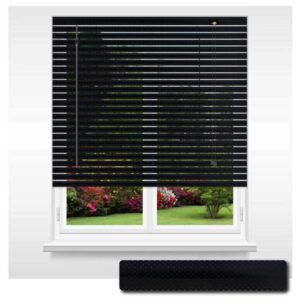 Black Filtra Aluminium Premium Venetian 25mm Slat Size