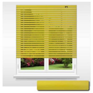 Yellow Aluminium Standard Venetian 25mm Slat Size