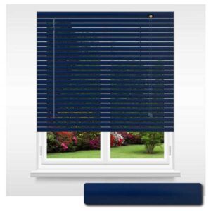 Navy Aluminium Standard Venetian 25mm Slat Size