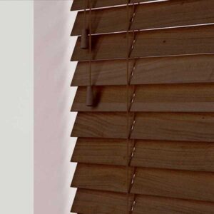 Fired Walnut Sunwood Venetian 50mm Slat Size Soft Grain