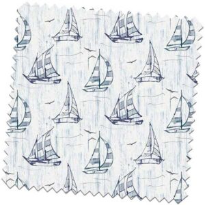 Sailboat Blackout Blue Made to Measure Roller Blind