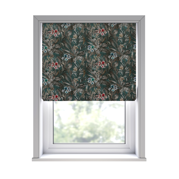 Verdant Teal Made to Measure Roman