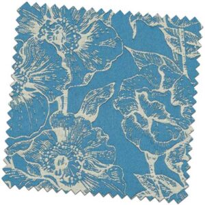 Amour Bouquet Ink Blue Made to Measure Curtains