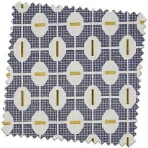 Carnival Rumba Navy Made to Measure Curtains