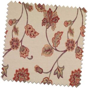 Jacobean Elspeth Claret Made to Measure Curtains