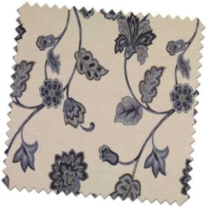 Jacobean Elspeth Indigo Made to Measure Curtains