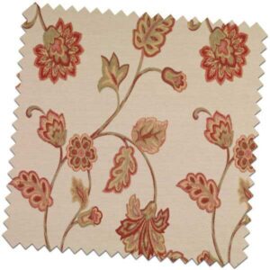 Jacobean Elspeth Terracota Made to Measure Curtains
