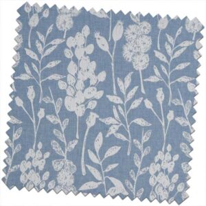 Sherwood Flora Sky Blue Made to Measure Curtains