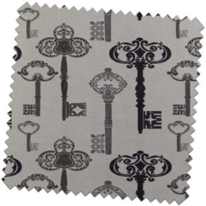 Whimsical Keys Mulberry Made to Measure Curtains