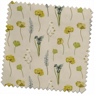 Grand Botanical Flower Press Lemon Grass Made to Measure Curtains