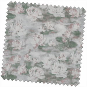 Grand Botanical Lilypad Peach Blossom Made to Measure Curtains