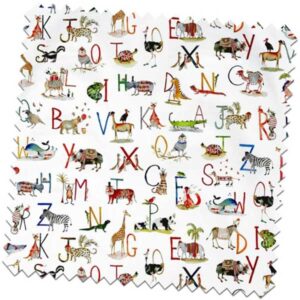 My World Animal Alphabet Paintbox Made to Measure Curtains
