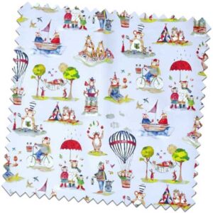 My World Little Bear Sky Blue Made to Measure Curtains