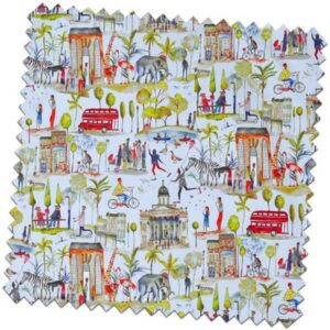 My World Out in About Sky Blue Made to Measure Curtains